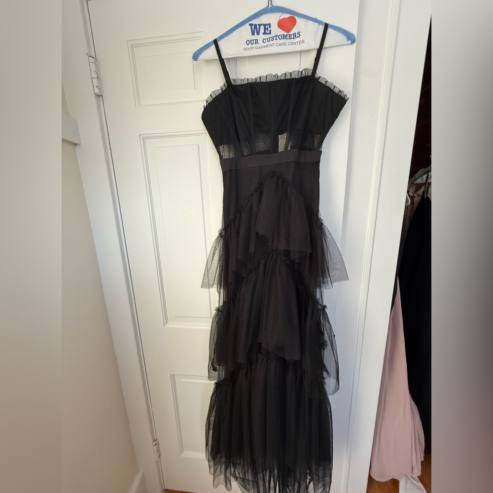 Guilty of Glam BLACK TULLE MAXI DRESS